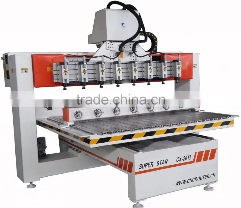 rotary cnc router with 8 heads