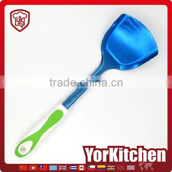 Non-stick TPR handle Factory Price titanize kitchen wok spatula