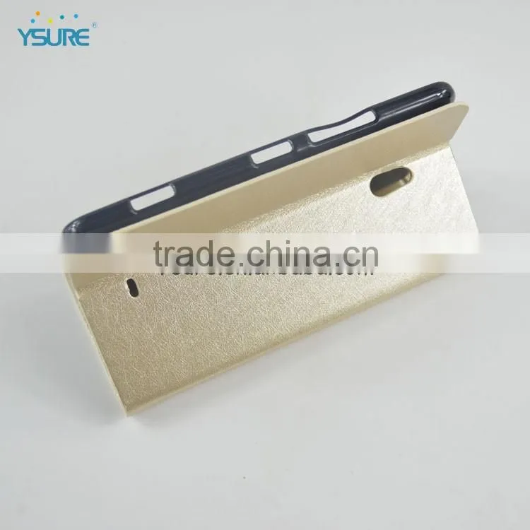 Luxury Golden Leather Case For Wiko Cink