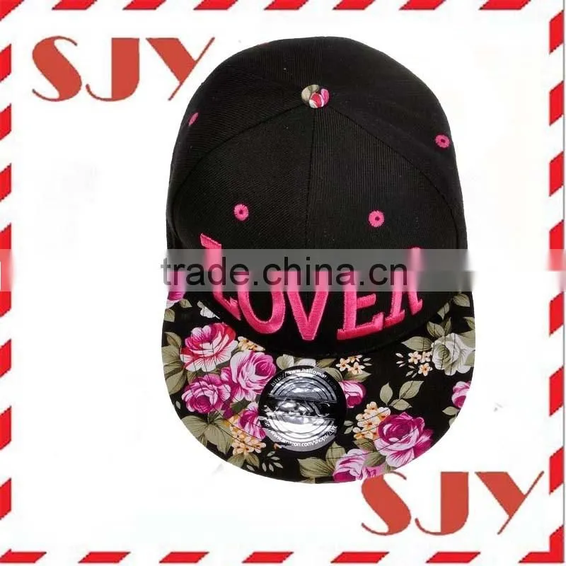 Custom 3d embroidery flat bill wholesale snapback hats and caps
