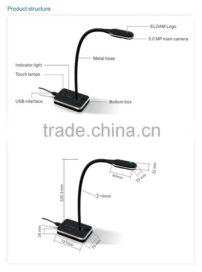 Eloam Wifi documents scanner/ visual presenter OCR Passport&ID Scanner
