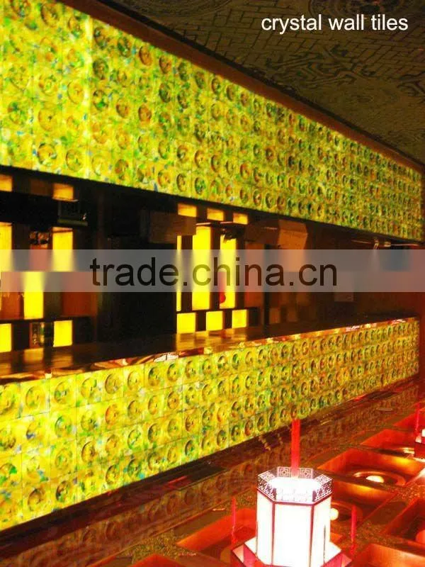 Solid block crystal tiles for decoration