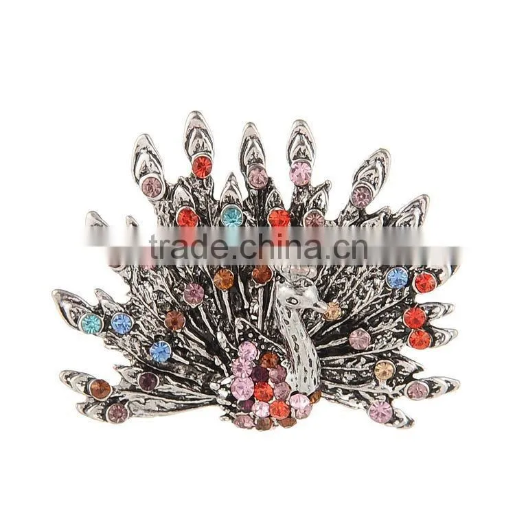 Fashion premier jewelry colorful peacock rings