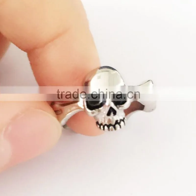 Jingli Jewelry silve color blue evil eyes skull rings for women (HS-113)