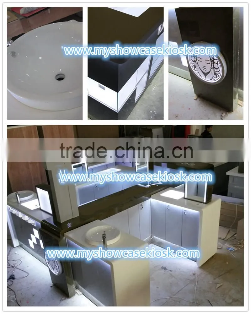 Customized MDF material cosmetic eyeshadow display