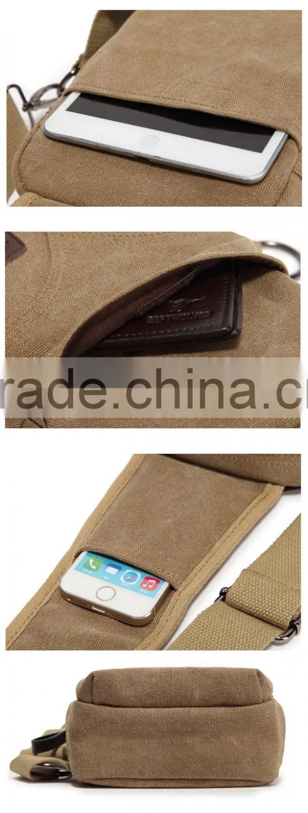 Men Travel Canvas shoulder bag for ipad