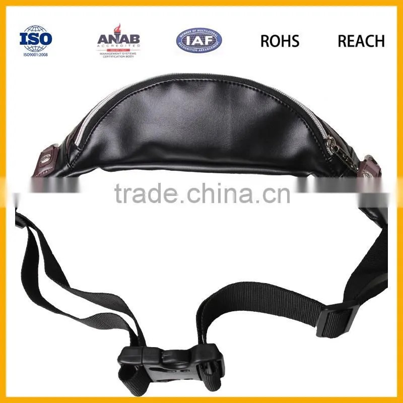 Manufacturing man made leather waist bag, leather belt bag