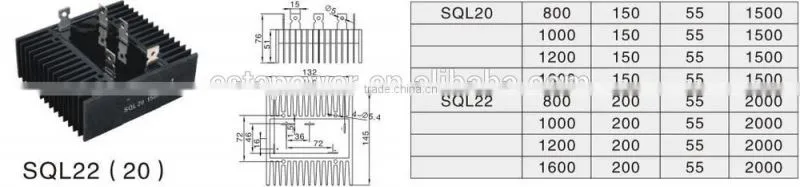 SQL22 three-phase bridge rectifier SQL20 SQL22