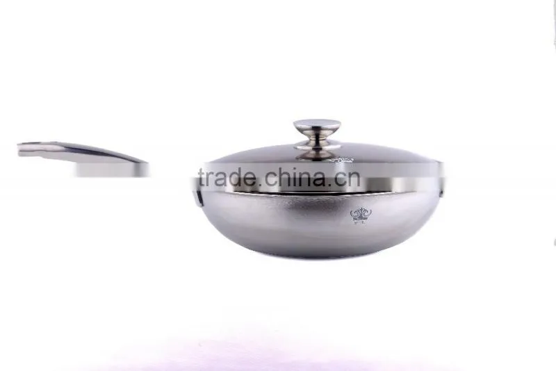 hign quality Titanium wok with royal appearance and various sizes titanium cookware non stick wok