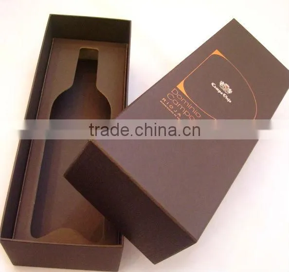 High Quality Red Kraft Paper Hand-Made Christmas Paper Wood Gift Boxes For Wine With Bowknot (Factory Supply)
