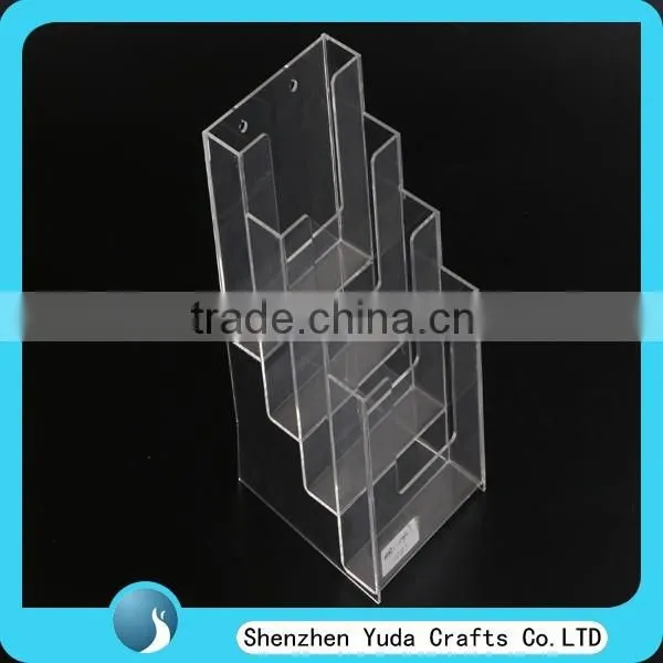 Best selling clear acrylic multistep custom restaurant holder for advertising brochure