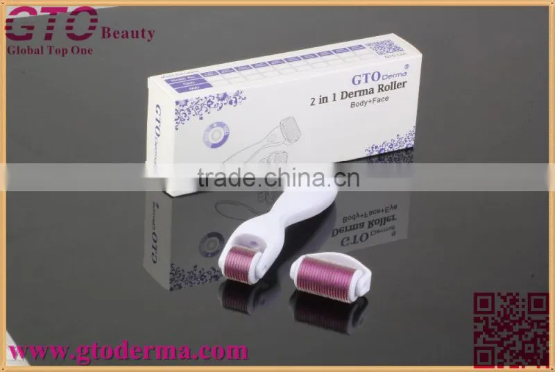 2 in1 derma roller dermaroller 600/1200 needles with 2 replaceable roller
