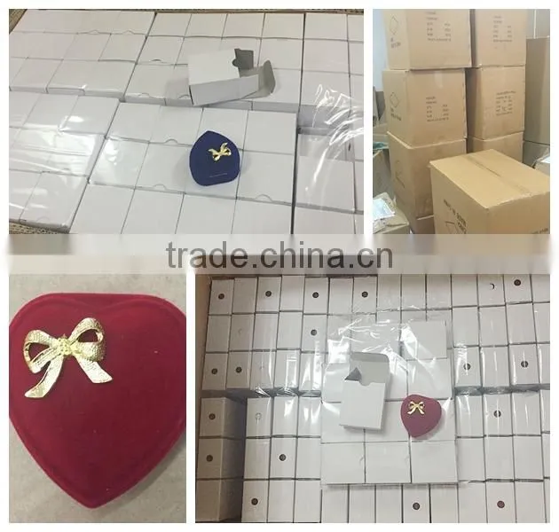 heart shaped elegant royal blue wedding jewelry ring box wholesale
