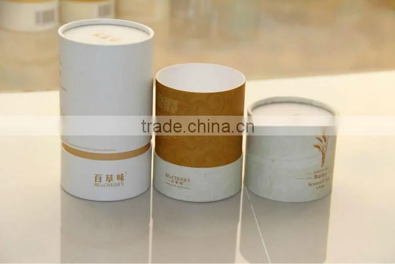 round printed cardboard tube/paper tube/carton tube with lid