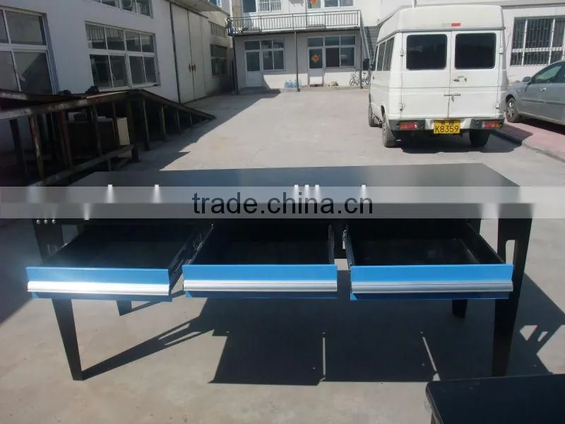 Metal single slide with drawers W2850mm*D800mm*H950mm work bench