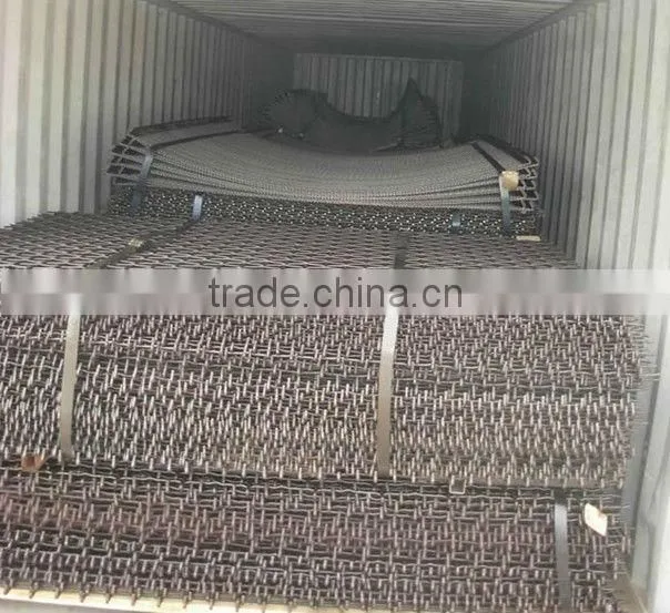high strength steel crimped wire mesh for Mine