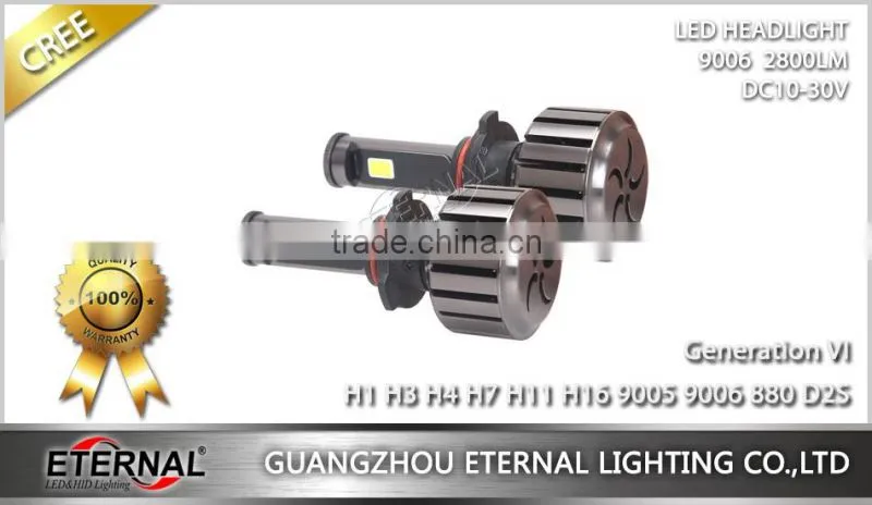 60W universal size LED headlight bulb H1 H3 H4 H7 H11 H13 9005 9006 880 D2S car automotive led headlight bulb kit