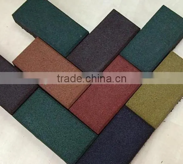 2015 new safety EN1177 certificate recycled rubber floor tiles for playground