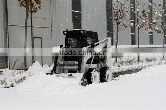 800F WECAN Mini Skid Steer Loader 60hp Snow Blade Snow Blower Skid Steer Loader Attachments