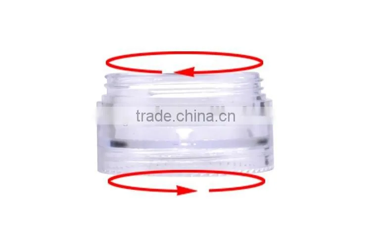 Plastic clear cream jar/5g cosmetic cream jar