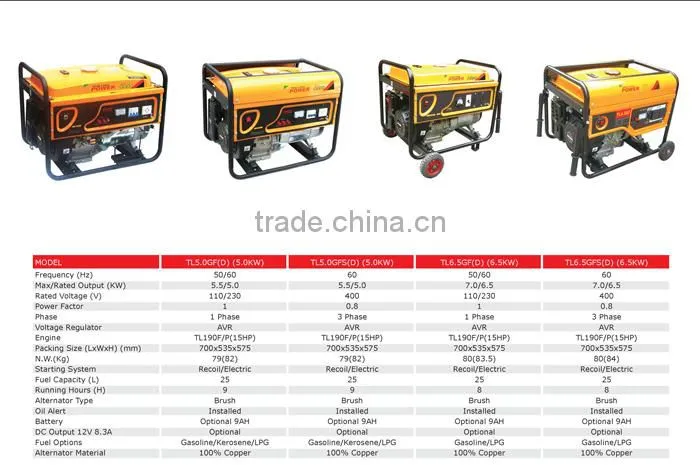 china 5kw/5kva lpg kit for generator set