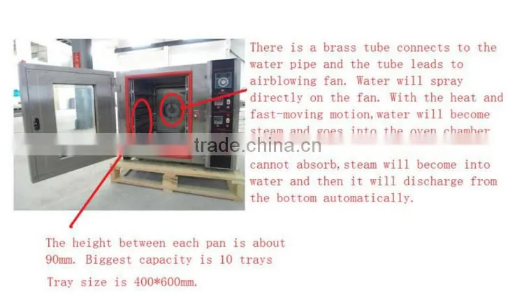 Factory Price Bakery 5 8 10 trays bread cake electric baking oven with steamer(ZQB-8D)