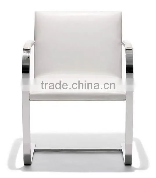 Brno Style Leather Armchair stainless steel chair