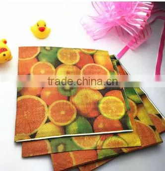 330*330 various designs pulp paper napkin