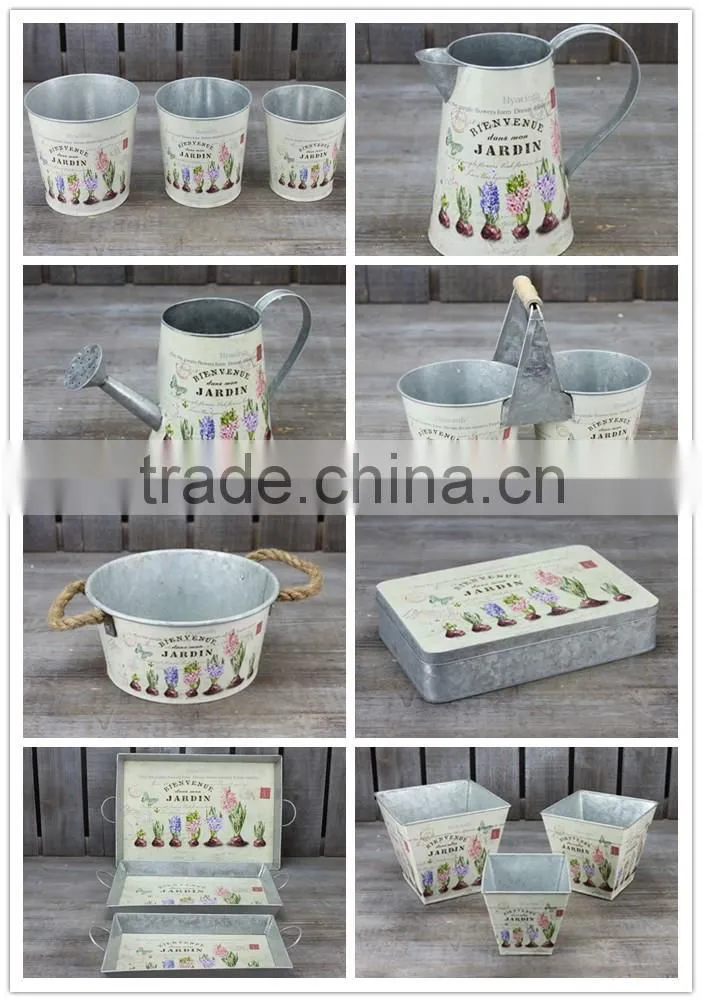 Spring Home & Garden Decor Floral and Watering Can Special for Flower Plant pot