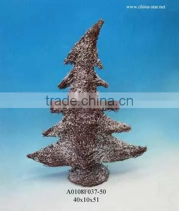 12"rattan christmas wreaths with snow