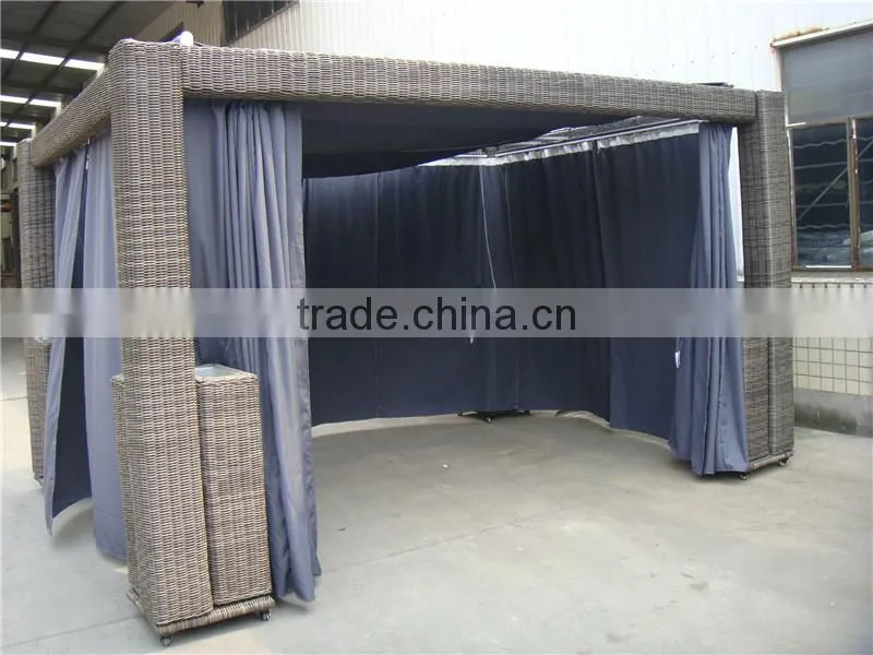 Outdoor Luxurious Rattan Pavilion Gazebo Garden Tent Supplies