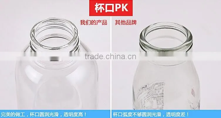 Borosilicate Glass water Bottle Container with Nylon Water Bottle Sleeve