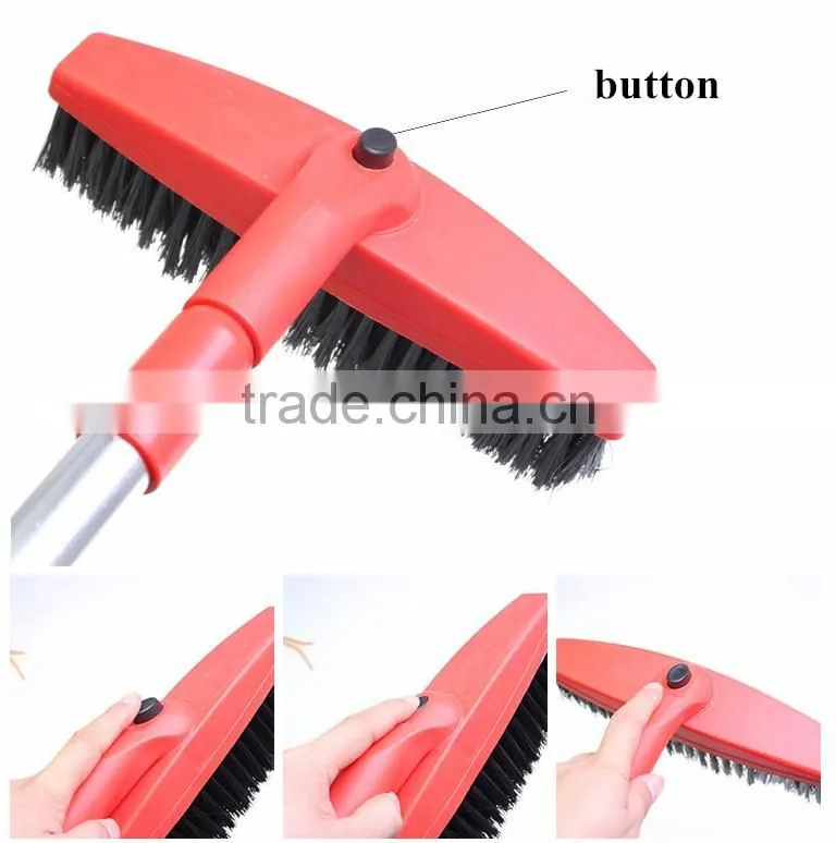long handle cleaning brush with scraper and telescopic handle
