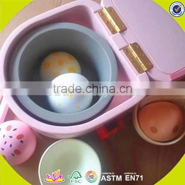 wholesale baby wooden rice cooker toy, high quality kids wooden rice cooker toys, cheap wooden rice cooker toy W10D017