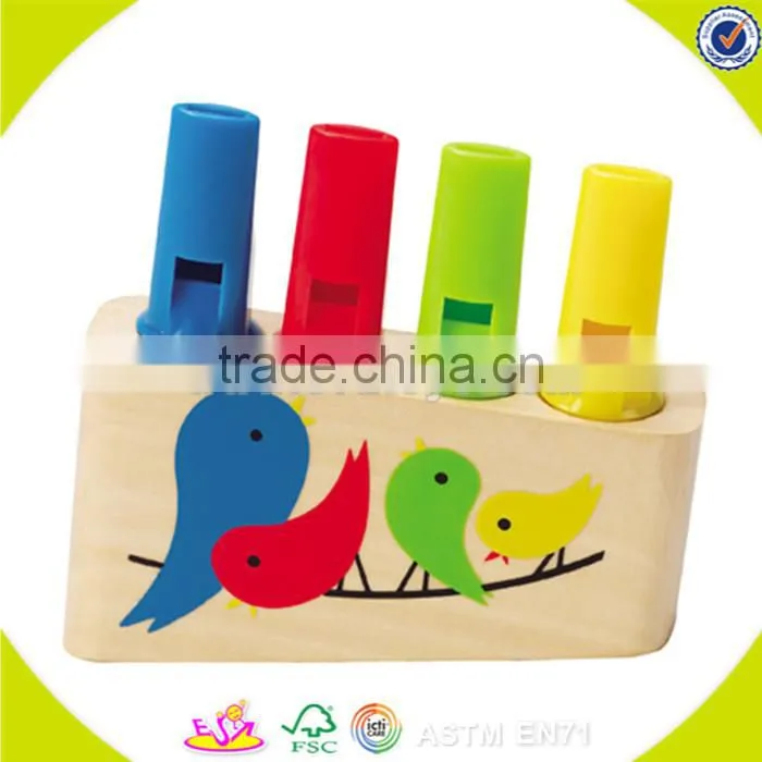 wholesale multiple colour wooden Handbell percussion toy showy wooden Handbell percussion toy for child W07I033