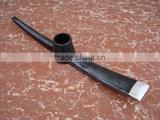 drop forged rail way steel pick/pickaxe head