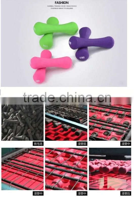 Colored Rubber Weight Plate Dumbbell