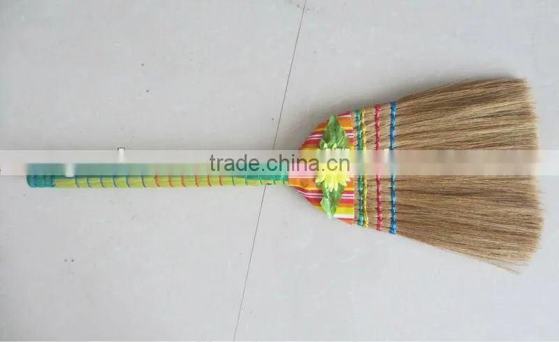 Korea new design natural silvergrass wooden handle broom
