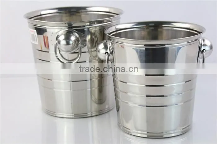 Factory wholesale Large size party metal stainless steel ice bucket
