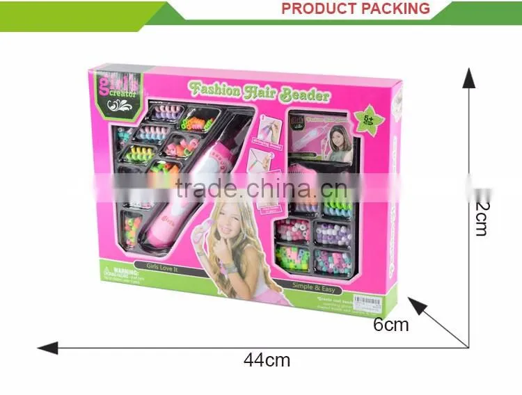 Hot selling girls toy fashion hair diy pyssla beads jewelry set