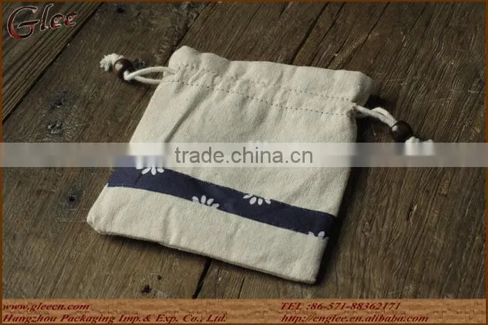 Cheap Tea storage bag fabric drawstring bag