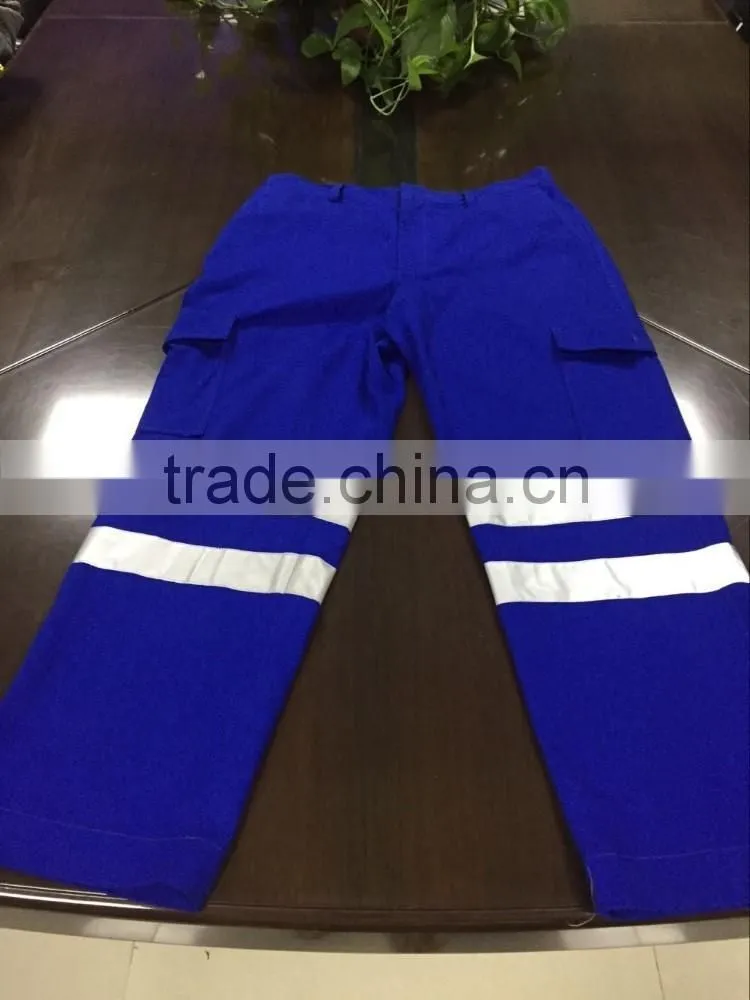 Polycotton his vis working uniform jacket pants reflective safety Coverall Workwear