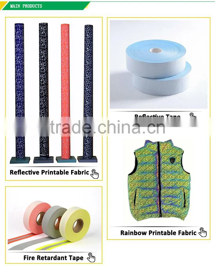 reflective stretch elastic tape fabric for sport garment