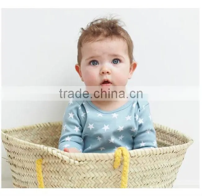 2014 latest two-tone cute baby boys cotton jumpsuit long sleeves bodysuit