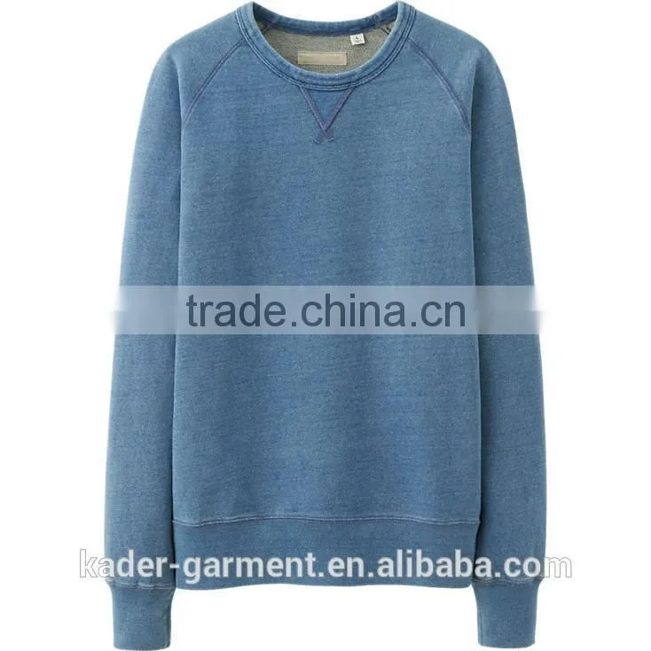 100% cotton men's sweatshirt pure color no printing japan style