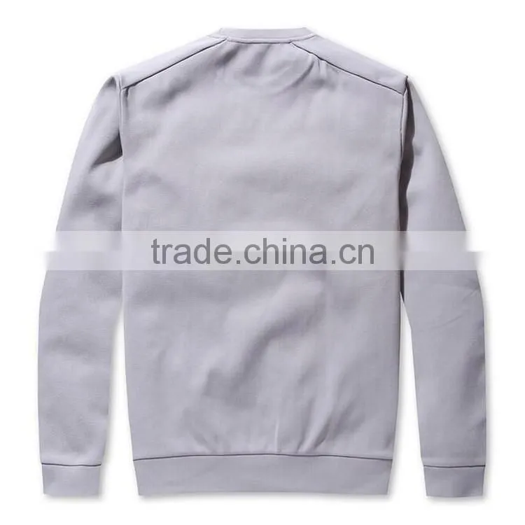 2016 latest design wholesale fleece crew neck custom mens sweatshirt