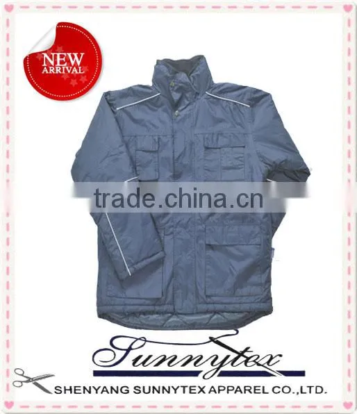Workwear rainproof reflective piping men winter jackets