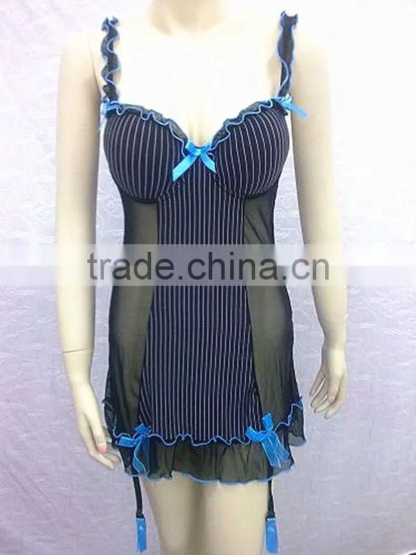 Sheer lingerie Ladies fashion striped lingerie shaper sexy underwear