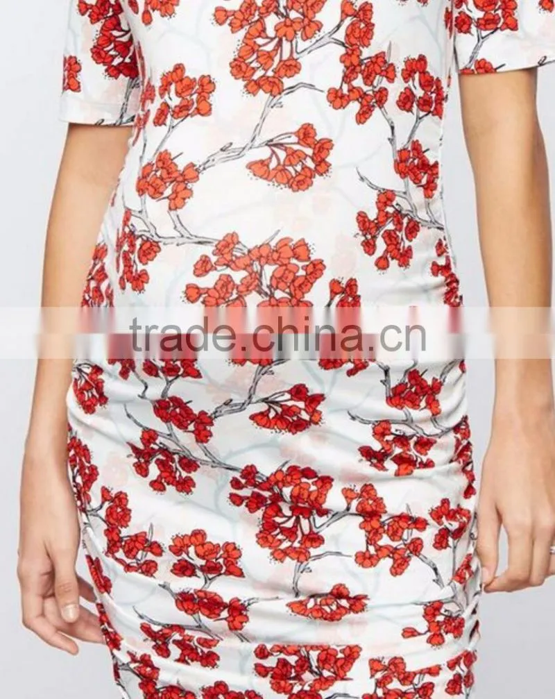 Office maternity clothing womens floral print dresses