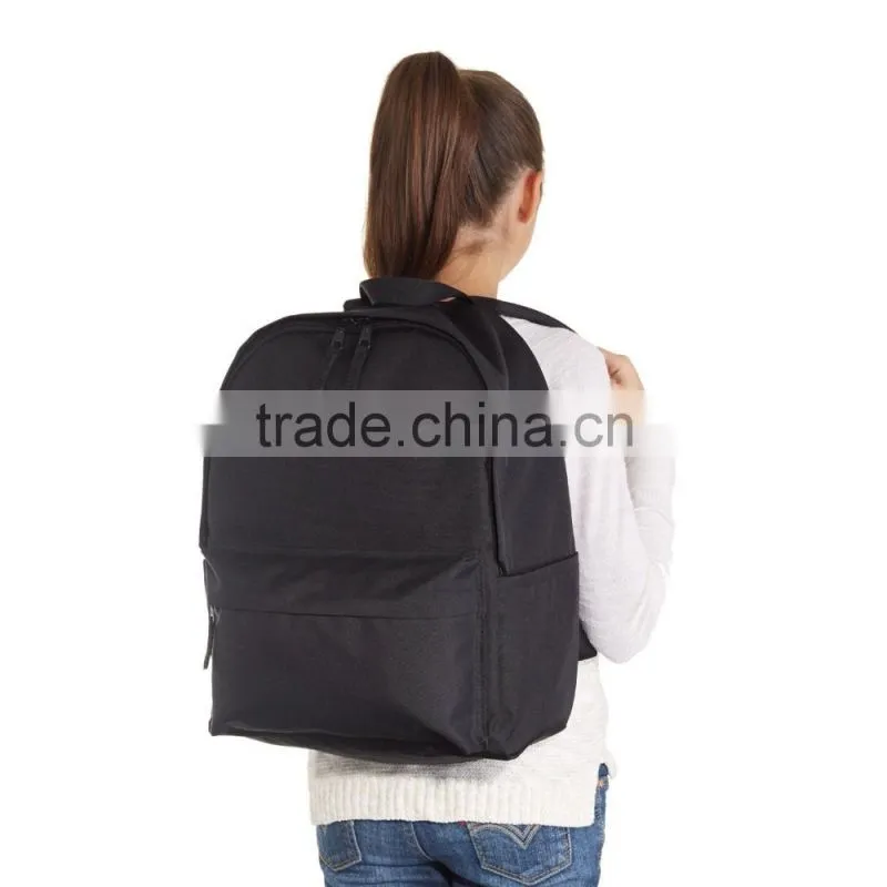 Classic black school backpack for kids picnic out door bag